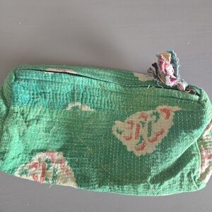 Elegant Gren Kantha Pouch  Pouch #23